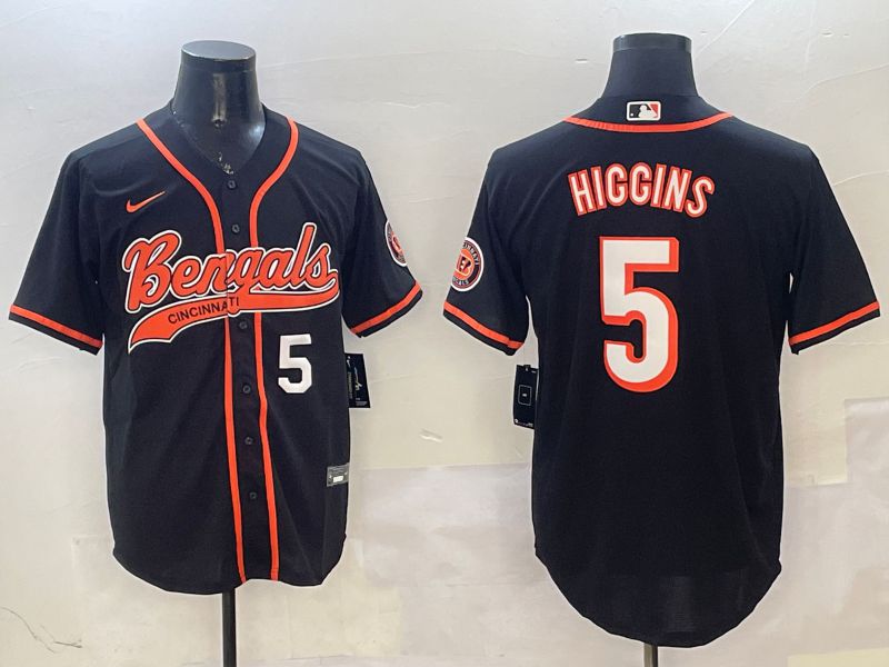 Men Cincinnati Bengals #5 Hiccins Black Joint Name 2025 Nike Limited NFL Jersey style 3->cincinnati bengals->NFL Jersey